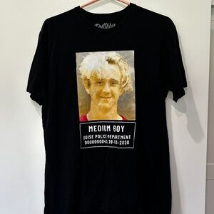 Buttery Skateboards t-shirt black size L Medium Boy Boise Police